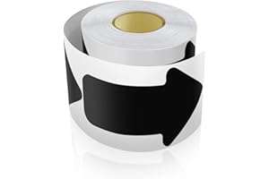 MEITAAT 200 Flechas Adhesivas 7,6 X 15,2 Cm Flechas Señalización Del Suelo Rollo Autoadhesivo Resistente A La Intemperie Negro