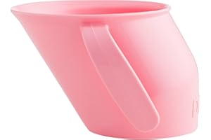 Doidy Filiżanka, 6 miesięcy +, pierwszy otwarty kubek dla niemowląt i maluchów, ergonomiczna, ukośna konstrukcja do treningu i nauki picia, niezbędne produkty do mleka i wody od piersi (jasnoróżowy)