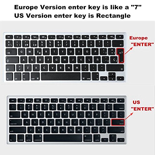 Se7enline Silikon QWERTZ Tastaturschutz (EU Deutsche Tastatur Gestaltung/Layout) für Apple MacBook Air/ Pro/ Pro Retina 13″/15″/17″ Zoll in Grün-Green - 5