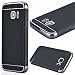 Produktbild GrandEver Samsung Galaxy S7 Weiche Silikon Hülle Durchsichtige Rückschale TPU Bumper Transparent Schutzhülle Klar Handytasche mit Muster Anti-Kratzer Stoßdämpfung Ultra Slim Rückseite Silicon Backcover Soft Case Protective Cover Ultradünnen Premium Handyhülle - Blau und Schwarz