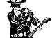 Produktbild 'STEVIE RAY VAUGHAN (Stephen "Stevie Ray Vaughan) – Modernes Rahmen-Holz MDF handbemalt Pop Art Effect (Format 50 x 30 cm)