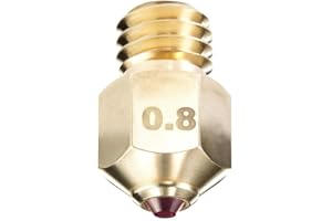 MOD3DP Ruby Tip Buse d'imprimante 3D, compatible MK8, résistante à l'abrasion, en forme d'entonnoir, une pour tous les matériaux (MK8, 0.8mm)