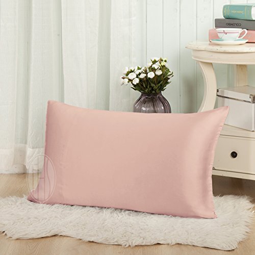 THXSILK 19mm Mulberry Silk Pillowcase for Baby Toddler Child Travel 30x40cm, Light Pink