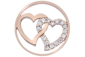 Emozioni Double Heart Coin 25mm EC422