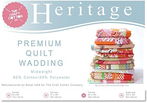 Craft Cotton 3521-02 Heritage Premium Midweight Wadding | Twin Size | 183x305cm