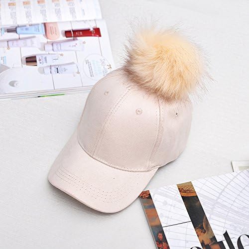 Fashion Big Ball Baseball Hat Hip Hop Candy Color Ladies Fall / Winter Hat,Beige,All code