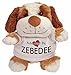 Produktbild adoptedby TB2 Zebedäus Cuddly Dog Teddybären, tragen ein benannt T-Shirt Gedruckt