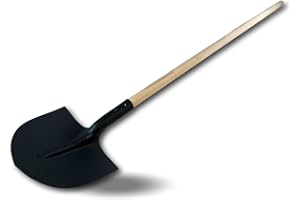 Lot de 3 pelles maçon | Manche 130 cm bois fabriqué en France | Bout rond col cygne acier | Idéal pour le travail du sable des graviers de la terre | Béton | Outil jardinage BTP | Kibros PELRONMX3