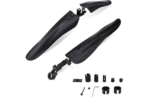 BoloShine Guardabarros Bicicleta, Guardabarros de MTB Guardabarros de Bicicleta Ajustable Bicicletas Conjunto de Bicicleta de Montaña Delante y Guardabarros Trasero para Bicicleta de Montaña