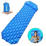 shenkey Matelas de Camping Gonflable, Coussin d'air Ultraléger Portable avec Oreiller,Tapis de Sol Gonflable,Matelas Gonflable Résistant à l'eau pour Camping, Voyage, Plage, Tente, Sac de Couchage