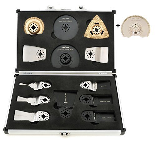 Saxton Kit de 14 lames pour outils multifonctions Fein Multimaster Bosch Makita (inclut un diamant de 90 mm)