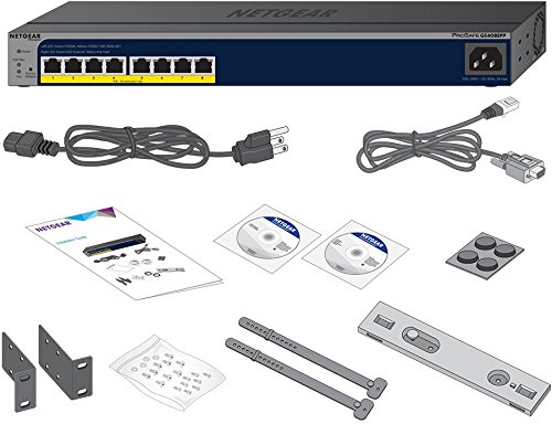 Netgear GS408EPP-100NES Pro-Safe Easy-Mount 8-Port Gigabit Ethernet Switch schwarz/silber - 6