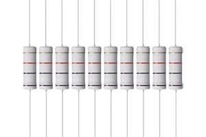 YOKIVE 10 Pcs Metal Oxide Film Resistors, Axis Lead Resistor, Keep Normal Circuit Operation, Great for Electric Power Equipment (Grey, 5W, 10K Ohm)