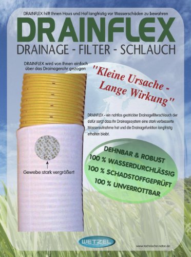 20m Drainagefilterschlauch Drainagevlies für Drainagerohr DN100 – Langzeitschutz für Ihr Drainagesystem - 2