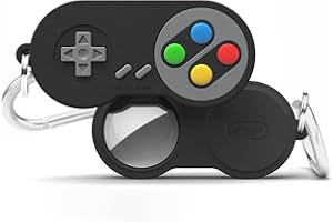 elago Custodia W5 Compatibile Apple AirTag Cover Case - Protezione Anticaduta, con Moschettone, Design Classico Console di Gioco (Rintraccia Cani, Chiavi) Dispositivo Localizzazione non Incluso