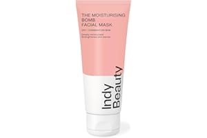 Moisturising Bomb Face Mask - Hydrating Skincare Treatment to Moisturise & Strengthen Skin - For All Skin Types - Long Lasting Deep Hydration - Vegan & Dermatologically Tested - Indy Beauty - 100ml