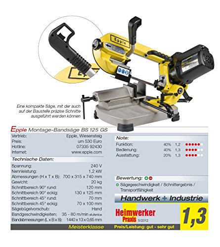 Epple Metallbandsäge BS 125 GS - 4