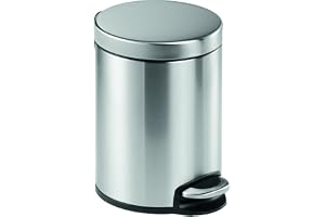 Durable Pedal-Hink, Rund Soptunna med Innerhink, 5 Liter, silver, 340023