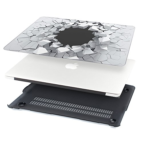 Batianda MacBook Air 13 H  lle  Plastik Hartschale Schutzh  lle Snap Case f  r Apple MacBook Air 13 3 Zoll  Modell- A1466 A1369   3D Stein