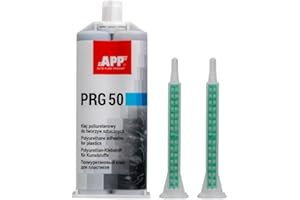 AUTO-PLAST PRODUKT APP PRG 50 – Colla bicomponente per plastica a base di poliuretano | Ripara, riempie, incolla | Asciugatura rapida | Compatibile con metallo, acciaio, alluminio e vetro | Colore nero | 2 x 25 ml