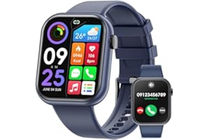 Mingtawn Smartwatch Herren Damen mit Telefonfunktion,1.85''Zoll Touchscreen Fitnessuhr mit SpO2 Blutdruckmessung Schrittzähler Herzfrequenz Schlafmonitor,IP67 wasserdichte Sportuhr für Android iOS