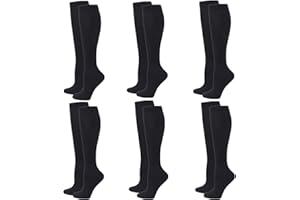 ZINGSO Skarpety kompresyjne dla kobiet mężczyzn, 2/3/4/6 par 20-25 mmHg podkolanówki pończochy uciskowe do uprawiania sportu, atletyki, obrzęków, cukrzyków, żylaków, podróży, ciąży, karmienia