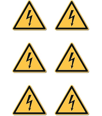 6 Autocollants De Sécurité DIN EN ISO 7010 / ASR A1.3 - Diamètre 5 Cm, Résistants Aux UV Et Intempéries, Fabriqués En Allemagne