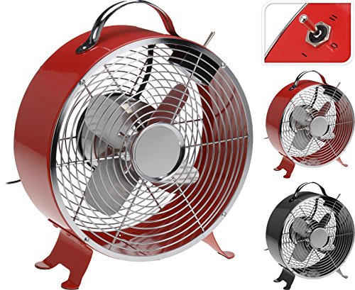 Tischventilator "Vintage Noir" Excellence Electrics (20W 2 Geschwindigkeitsstufen)