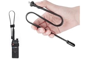 BEWINNER Składana antena do walkie-talkie, antena SMA-Female Dualband VHF/UHF 136-520Mhz Dual Gain 33 / 47cm z żeńskim interfejsem SMA dla Uv-5R, Uv-5Ra, Uv-5Rc, Uv-5Re, Uv-82 (33cm / 13,0 cala)