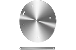 Grourarty Grouarty Hitzeverteilerplatte, 16,3 cm, Edelstahl, Kochen, Induktion, Adapter, Simmerplatte für Elektro-Gas, Glas-Kochfeld, Induktionskochfeld, Konverterplatte mit Griff