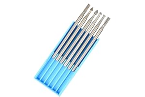 TOPHOMER 6 Stück Gravierbits Set - Wolfram Stahl Rotationsfräser für professionelle Mikroschnitzerei Bohren Holzbearbeitung DIY, 2,35 mm Schaft - L