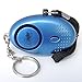Produktbild Mini Minder Key Ring Persönliche Schlüsselalarm Angriff Rape Alarm 140dB mit Fackel (Blau)