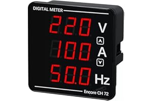 Taikuwu AC Digital Multimeter Voltmeter Amperemeter Frequenzmesser, 50-500V 1-120A 10-99.9Hz, Spannung Strom Frequenz Messgerät mit Transformator, LED-Anzeige für Haushalt Industrie Labor