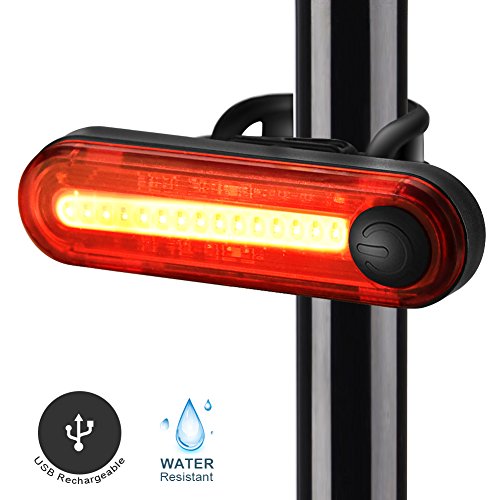 LOTOE® Premium Ultrahell Fahrrad Rücklicht mit USB aufladbare, Wasserdicht Ultra-Rot und Weiß helle 6 Modi in einem Rück LED Sicherheit Blitz Blitzen-Licht Kompatibel mit Bikes, Helme, Taschen