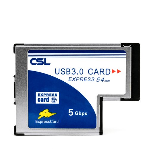 CSL     Tarjeta ExpressCard PCMCIA USB 3 0 Super Speed  54 mm   2 puertos   compatible con Windows 10  para ordenadores port  tiles   Distribuidor interno USB