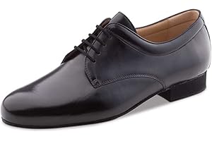 Werner Kern Hommes Chaussures de Danse 28048 - Cuir Noir - 2 cm Ballroom