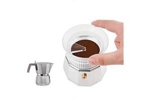 watchget Moka Pot Dosing Funnel, 54mm Stovetop Espresso Coffee Maker Distribution Tool Italian Coffee Maker Dosing Funnel For Moka Express 3 Cups, Transparent
