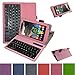 Price comparison product image Lenovo TAB3 A7-10 / Tab 3 Essential Bluetooth Keyboard Case,Mama Mouth Slim Stand PU Leather Cover With Romovable Bluetooth Keyboard For 7" Lenovo Tab3 7 Essential 710F 710I Tablet 2016,Pink