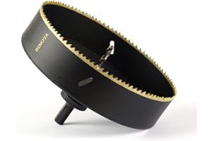 BINOTA Sierra Perforadora Bimetálica M42 178 mm, para Metal, Madera, Madera Contrachapada, PVC, Yablero de Fibra, Panel de Yeso