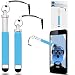 Produktbild iTALKonline Motorola Moto G4 Plus Himmel Blau Premium VERSENKBARE MINI Captive Touch Tip Stylus Pen mit Gummi Tip und 3,5 mm Headset-Buchse Dangley Adapter