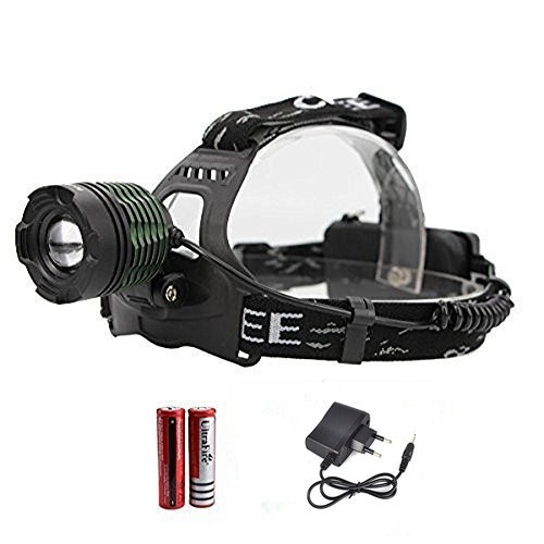 Lightess LED kopflampe stirnlampe Laufkopflampe stirnlampe led Superhelle LED Camping oder Angeln Scheinwerfer-Scheinwerfer-1200 der Lumen-Zoom nachladbare wasserdichte Kopf-Licht-Fackel-Lampe