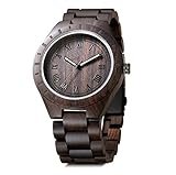 WGE Handgemachte Hölzerne Uhren Männer Uhren Quartz Wood Watch Wood Grain Watch , 4