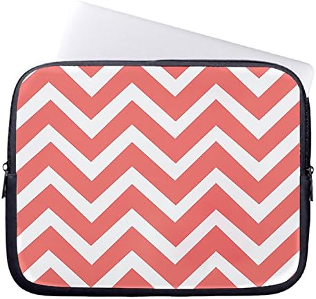 Bhdangfds Stripe Chevron Pattern Pink White ZigZag Patten Laptop Sleeve 13 Inch Macbook Air 13 Case Macbook Pro 13 Sleeve and 13.3 Inch Laptop Bag