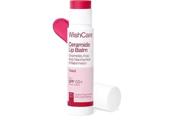 WishCare Tinted Lip Balm SPF 50 PA++++ | Brightening Lip Balm for Dark Lips | In-Vivo Tested | Kojic Acid & Niacinamide | For