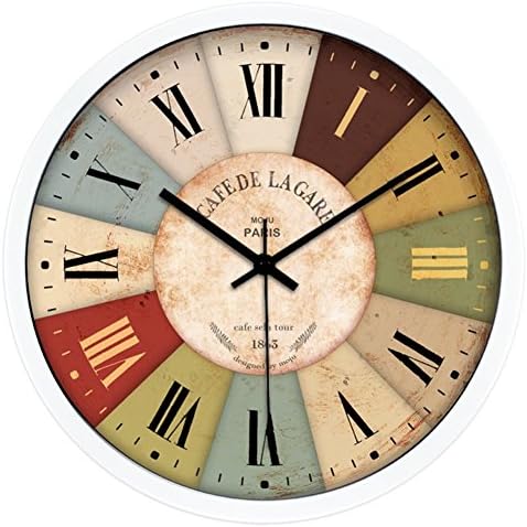 grte Wall Clock/Decorative Eastern Mediterranean European Rural Creative Wake/Wall Clock Quiet Lounge/Alarm Clock-D 12Cm