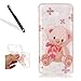 Produktbild Handyhülle für Galaxy J5 2017,Silikon Hülle für Galaxy J5 2017,Leeook Ultra Dünn Flexibel Transparent Silikon Bumper Schale Rückseite Handyhülle Schutzhülle Schön Pink Bär Blumen Durchsichtige TPU Crystal Clear Case Backcover Tasche Etui für Samsung Galaxy J5 2017 + 1 x Schwarze Eingabestift-Pink Bär Blumen