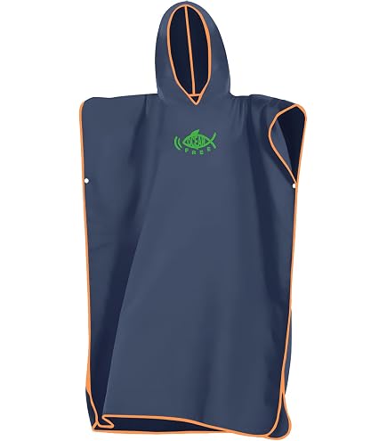 Telo Mare Poncho Con Cappuccio DOTBUY – Asciugamano In Microfibra Stampa Palma Tropicale – 75x110 Cm