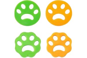 CRLLDPM Raccogli Peli Animali,4 Pezzi Depilatore per Animali Domestici,Cattura Peli Lavatrice,Riutilizzabile Cattura peli,per Cani Gatti peli di Animali, Biancheria da Letto, Vestiti(Tondo e quinconce)