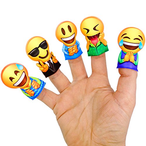German Trendseller® – 12 x Emoji – Fingerpuppen – Wilde Kerle ┃ -NEU- ┃ Kindergeburtstag ┃ Mitgebsel ┃12 Stück - 3