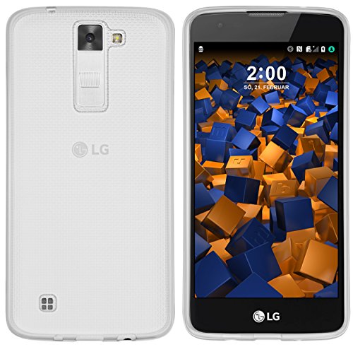 Preisvergleich Produktbild mumbi Schutzhülle für LG K8 Hülle transparent Weiss